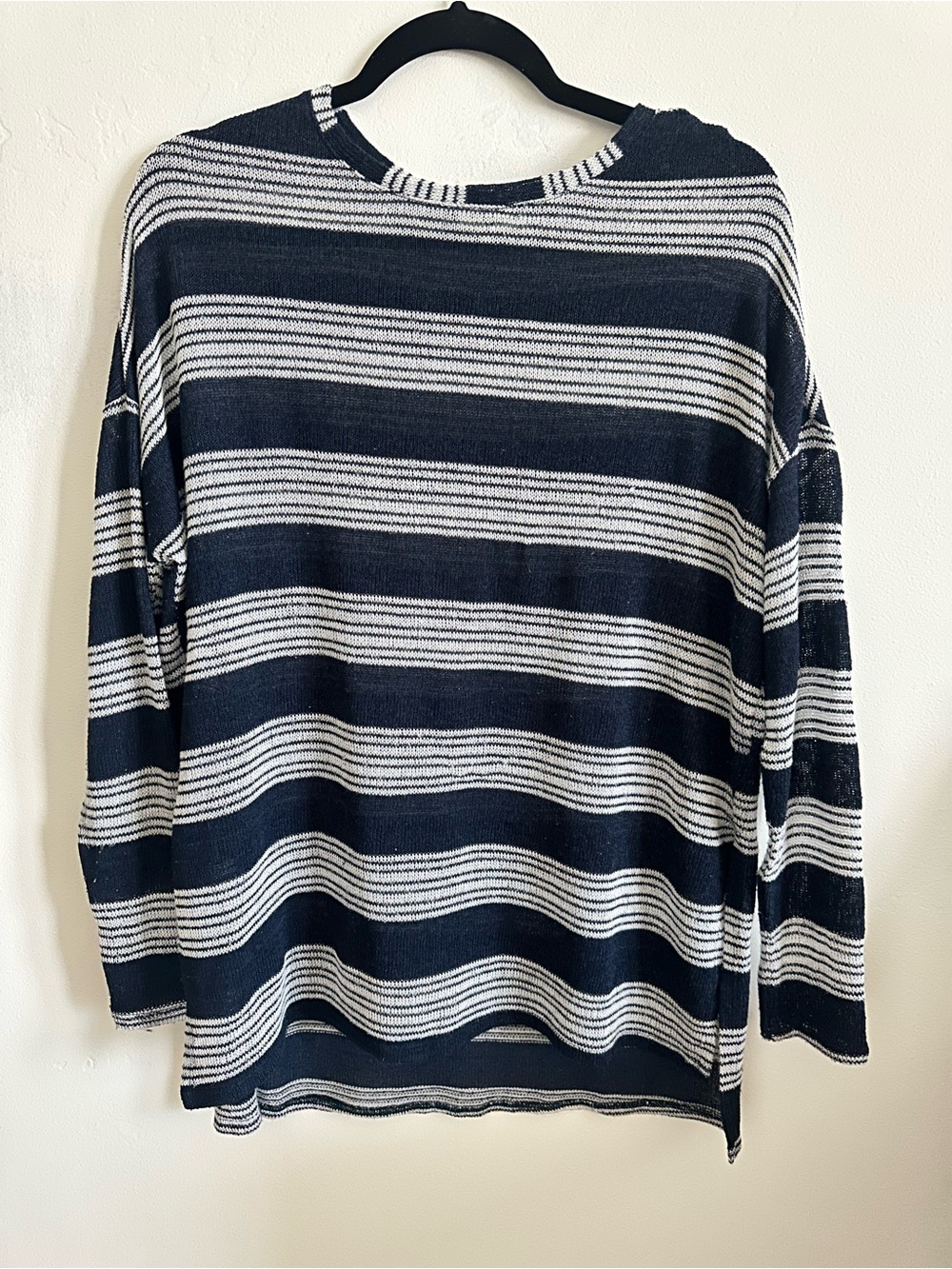 Show Me Your MuMu Navy and White Striped Crewneck Sweater